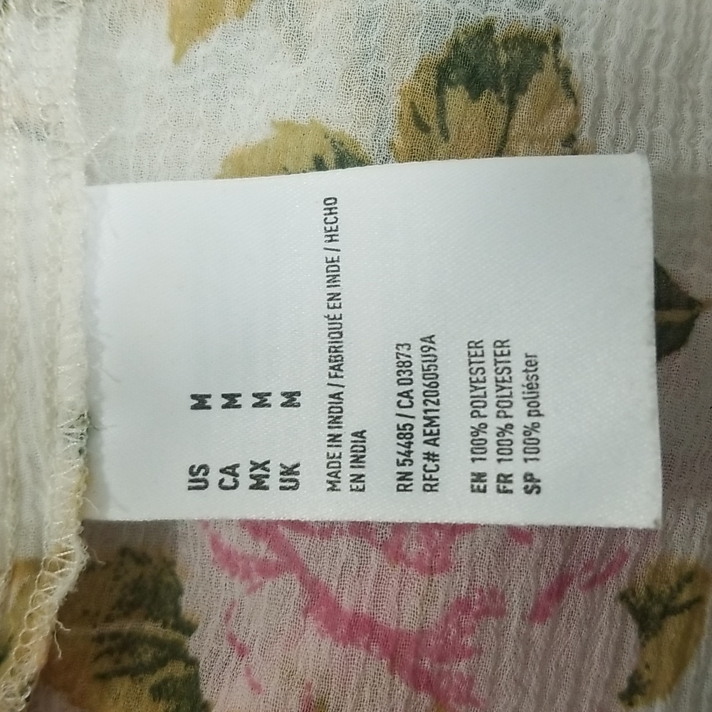 American Eagle Outfitters  sheerlike printed duster  sz. M - Picture 11 of 13